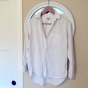 Madewell white shirt - boyfriend style